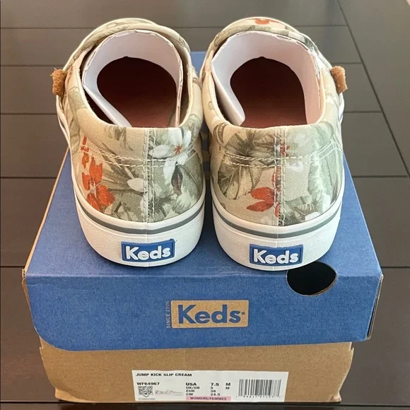 Keds Tropical Print Canvas Slip-Ons - Picture 3 of 7